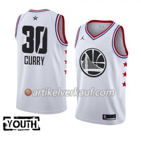 NBA Golden State Warriors Trikot Stephen Curry 30 2019 All-Star Jordan Brand Weiß Swingman - Kinder